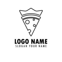 Pizza re logo. Pizza icona vettore