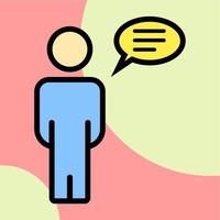 illustrazione grafica vettoriale di chat, persona, icona di conversazione