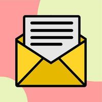 illustrazione grafica vettoriale di chat, lettera, icona di posta