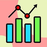 illustrazione grafica vettoriale di affari, grafico, icona di finanza