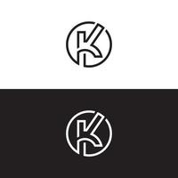 lettera K iniziale premio logo design vettore