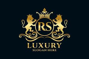 iniziale rs lettera Leone reale lusso logo modello nel vettore arte per lussuoso il branding progetti e altro vettore illustrazione.