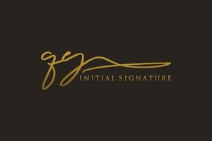 iniziale qy lettera firma logo modello elegante design logo. mano disegnato calligrafia lettering vettore illustrazione.