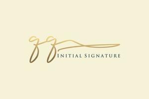 iniziale qq lettera firma logo modello elegante design logo. mano disegnato calligrafia lettering vettore illustrazione.