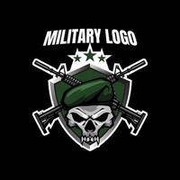 militare logo design vettore