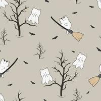 Halloween nel autunno senza soluzione di continuità modello design vettore