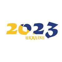 contro il sfondo di il bandiera di Ucraina 2023 vettore