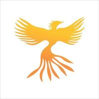 Fenice logo modello. fuoco uccello cartello e simbolo. vettore