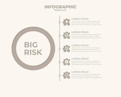 Infografica design con 5 passaggi per dati visualizzazione, diagramma, annuale rapporto, ragnatela disegno, presentazione. vettore attività commerciale modello