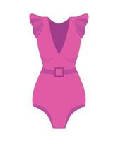 Da donna costumi da bagno isolato su bianca sfondo. costume da bagno o bikini superiore e parte inferiore. vettore illustrazione