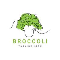 broccoli logo disegno, verde verdura vettore, broccoli sfondo, verdura supermercato illustrazione giardino Prodotto marca vettore