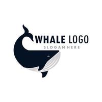 balena logo e icona vettore modello