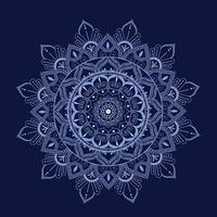 decorativo e indiano ornamentale mandala design nel blu colore gratuito vettore