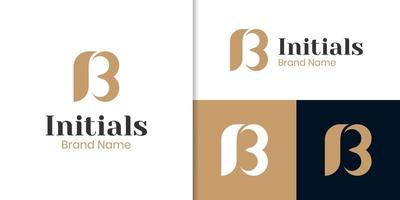 iniziale lettera B logo design per bellezza Prodotto etichetta vettore simbolo identità con numero