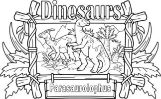 preistorico dinosauro parasaurolofo, vettore