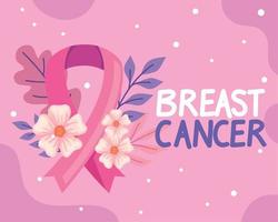 poster di sensibilizzazione sul cancro al seno vettore