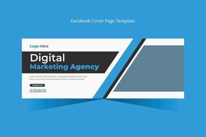 digitale marketing Facebook copertina vettore