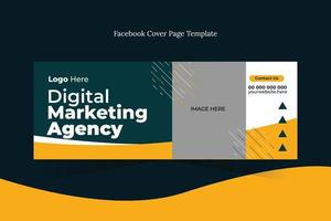 digitale marketing Facebook copertina vettore