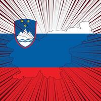 slovenia indipendenza giorno carta geografica design vettore
