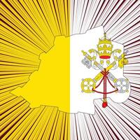Vaticano città indipendenza giorno carta geografica design vettore