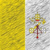 Vaticano città indipendenza giorno 11 febbraio, piazza bandiera design vettore