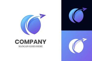 moderno colore agenzia viaggio dai un'occhiata attività commerciale logo. trasporto, la logistica consegna logo design vettore