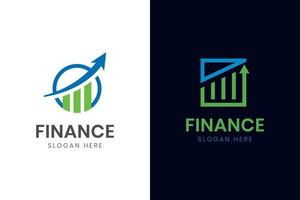 crescita freccia icona logo design per dati finanza, investimento, edificio investire logo modello vettore