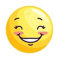 contento giallo emoticon vettore