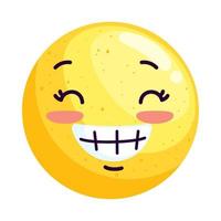 contento emoji comico personaggio vettore