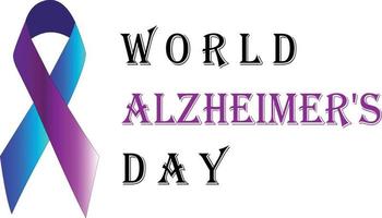 semplice parole per mondo Alzheimer giorno vettore