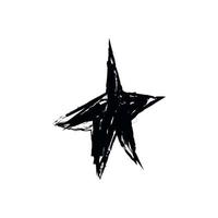 doodle illustrazione del cosmo in stile infantile. stella spaziale astratta disegnata a mano. bianco e nero. vettore