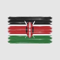 pennellate della bandiera del kenya. bandiera nazionale vettore