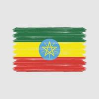 pennellate di bandiera dell'etiopia. bandiera nazionale vettore