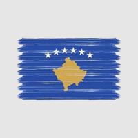 pennellate bandiera kosovo. bandiera nazionale vettore