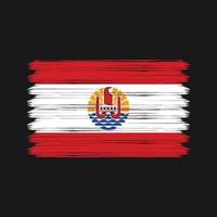 pennellate bandiera polinesia francese. bandiera nazionale vettore