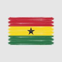 pennellate della bandiera del ghana. bandiera nazionale vettore