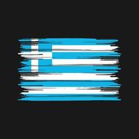 pennello bandiera grecia. bandiera nazionale vettore