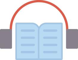 Audio libro piatto icona vettore