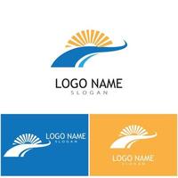 fiume icona vettore illustrazione logo design