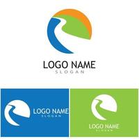 fiume icona vettore illustrazione logo design