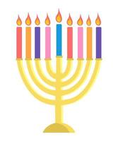 hunukkah menorah icona vettore illustrazione isolato su bianca sfondo