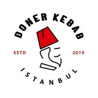 doner kebab vettore logo design.