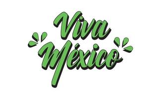 Viva Messico, tradizionale messicano frase vacanza. lettering vettore illustrazione.