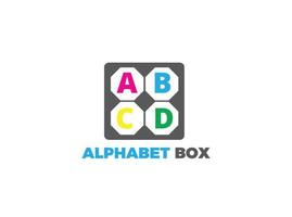 alfabeto scatola logo vettore