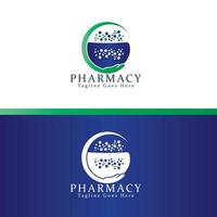 farmacia concetto logo design modello. medico e farmacia logo. vettore