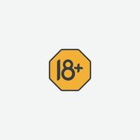 18 icona simbolo vettore