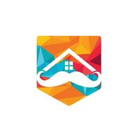 baffi casa vettore logo design. forte Casa logo design concetto.