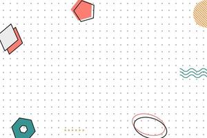 piatto tratteggiata griglia geometrico Memphis sfondo vettore