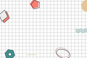 piatto tratteggiata griglia geometrico Memphis sfondo vettore