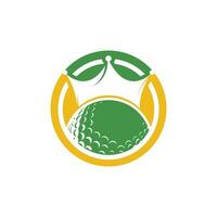 re golf vettore logo design. golf palla con corona vettore icona.